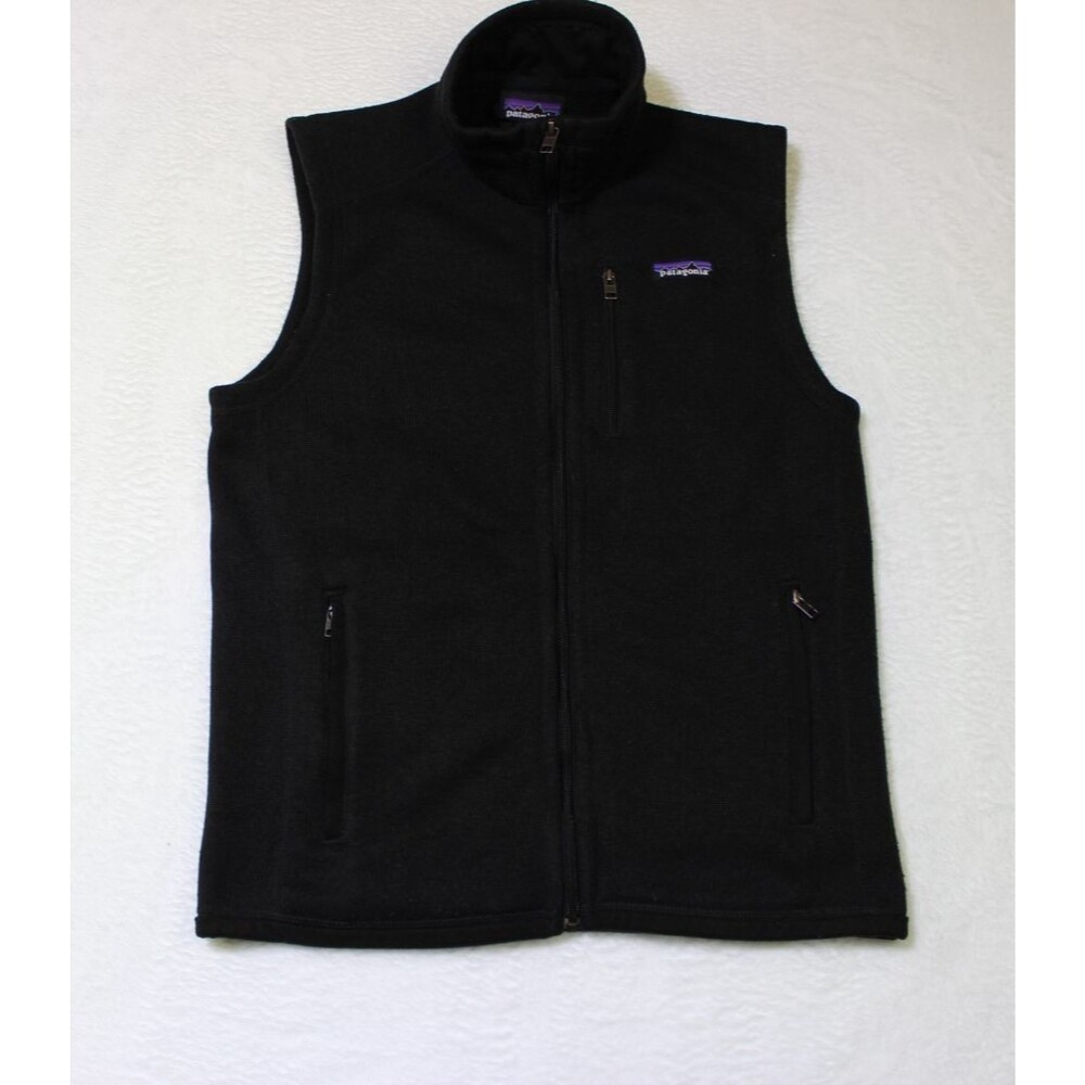 Patagonia Better Sweater Vest Men's Small Black Full Zip Fleece STY25882 Outdoor